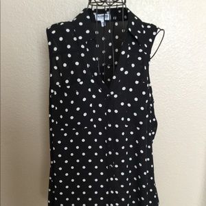 Women’s Express Sleeveless Portofino Shirt Xl Bl